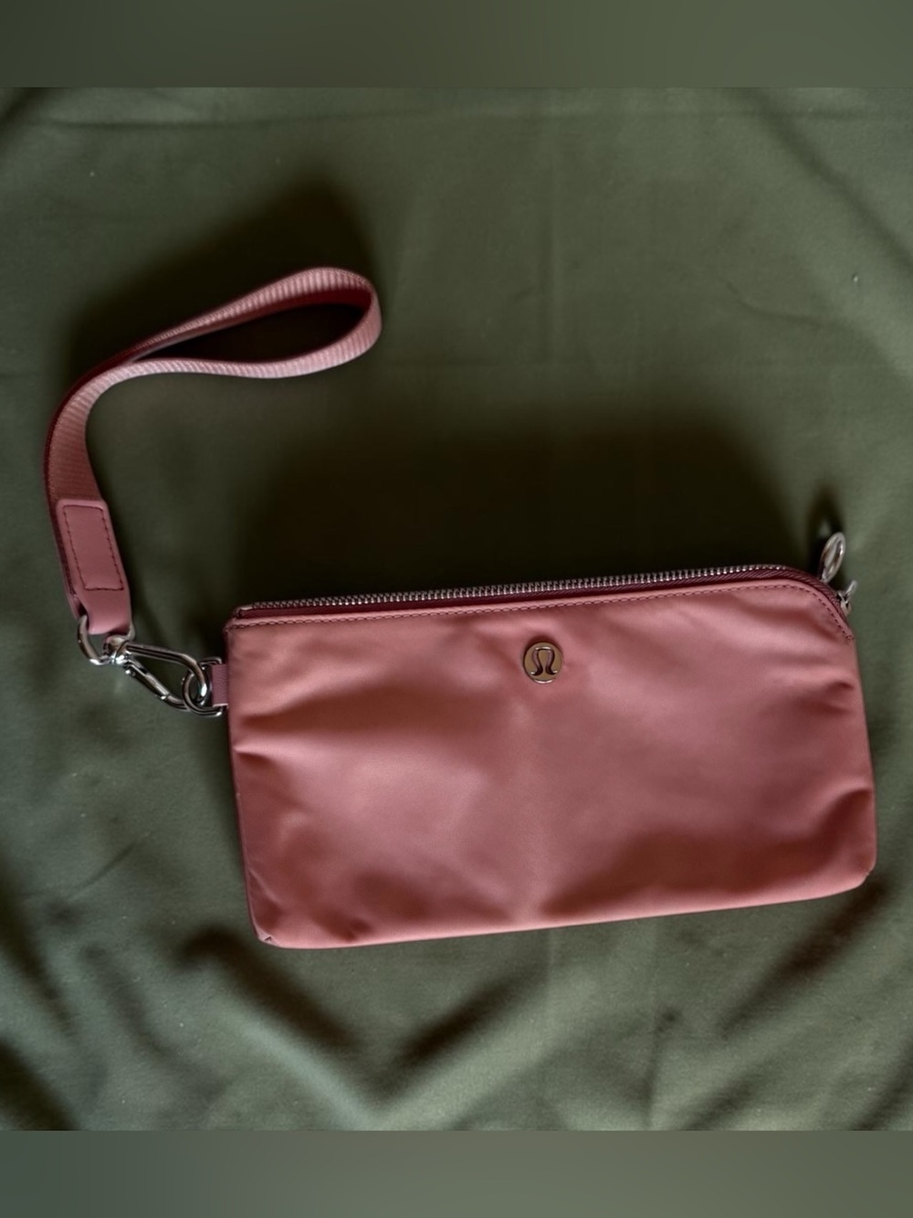 lululemon athletica Pink Wristlet Clutch with Detachable Strap